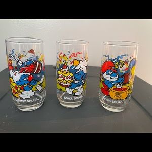 Vintage Smurf Glasses